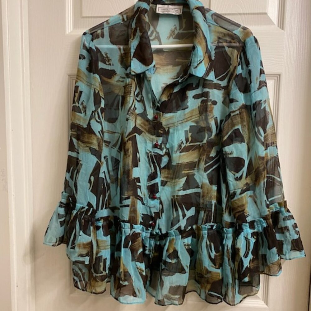 Fun & Flowy Abstract Print Blouse